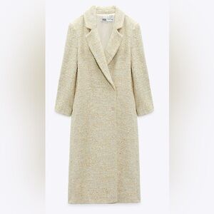 Zara Herringbone Maxi Coat